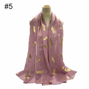 Wholesale golden leaf print scarf