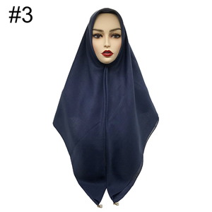 Wholesale solid color hanging big pearl scarf