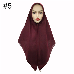 Wholesale solid color hanging big pearl scarf