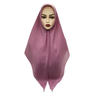 Wholesale solid color hanging big pearl scarf