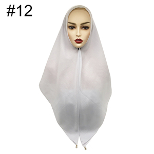 Wholesale solid color hanging big pearl scarf
