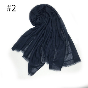 Wholesale solid color hollow striped fringed scarf