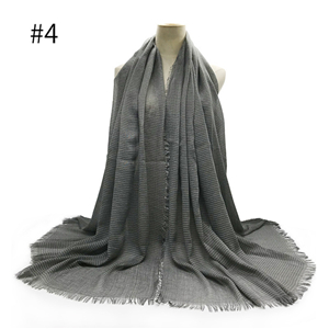 Wholesale small pinstripe scarf solid color Muslim scarf