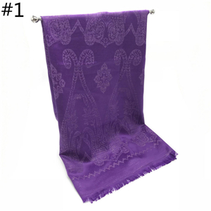 Wholesale solid color printed muslim scarf