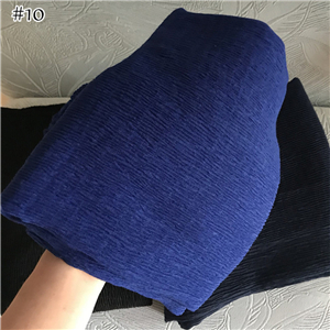 Wholesale solid color cotton linen crumpled scarf
