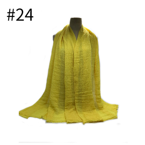 Wholesale solid color pleated fringed scarf