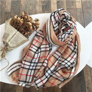 Wholesale plaid cotton linen scarf