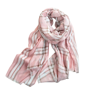 Wholesale plaid cotton linen scarf