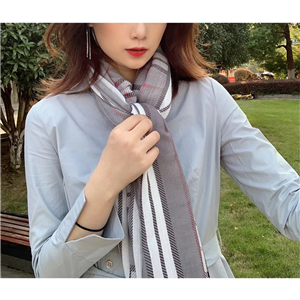 Wholesale plaid cotton linen scarf