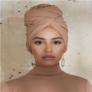 Wholesale pinstripe pleated cotton scarf