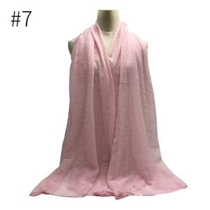 Wholesale solid color sequined cotton scarf
