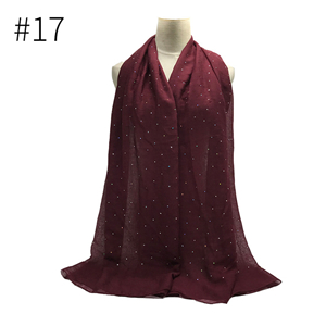 Wholesale solid color sequined cotton scarf