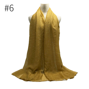 Wholesale solid color sequined cotton scarf