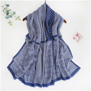 Wholesale leopard print polka dot stitching crimped scar
