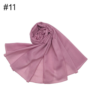 Wholesale solid color cotton muslim scarf