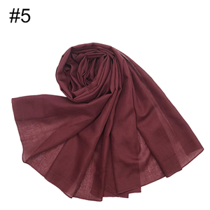 Wholesale solid color cotton muslim scarf