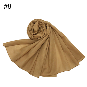 Wholesale solid color cotton muslim scarf