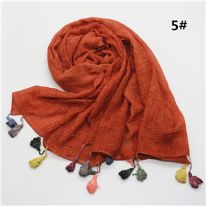 Wholesale solid color cotton linen beard decoration scarf