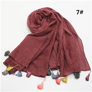Wholesale solid color cotton linen beard decoration scarf