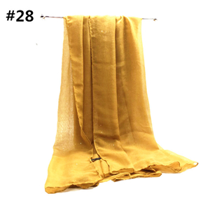 Wholesale solid color sprinkled gold Muslim scarf