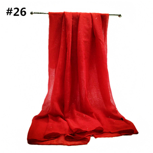 Wholesale solid color sprinkled gold Muslim scarf