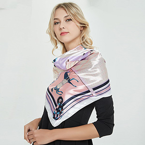 Zhejiang 90cm Fashion Square Scarf Decoration Silk Scarf