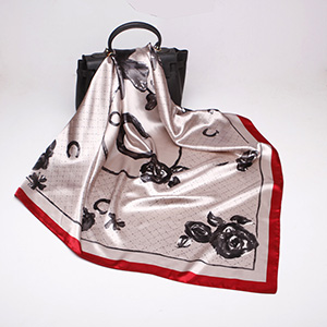 Zhejiang 90cm Fashion Square Scarf Decoration Silk Scarf