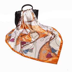 Zhejiang 90cm Fashion Square Scarf Decoration Silk Scarf