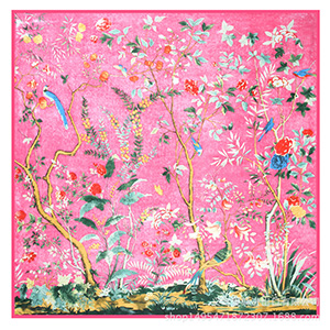 Wholesale shawl flower and bird large square scarf