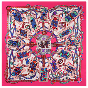 Playing card printing silk scarf wholesale square scarf
