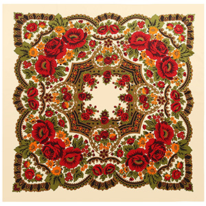Bohemian floral twill silk square scarf