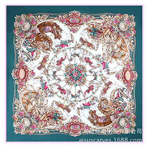 Sunscreen 130cm jungle big square scarf