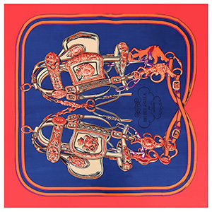 Keychain printed silk scarf large square scarf