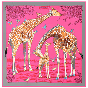Wholesale silk scarf flower and bird jungle square scarf