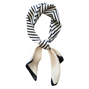 Black and white striped scarf wholesale square scarf