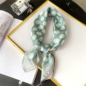 Polka dot silk scarf sunscreen shawl small square