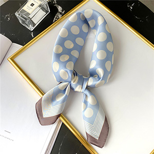 Polka dot silk scarf sunscreen shawl small square