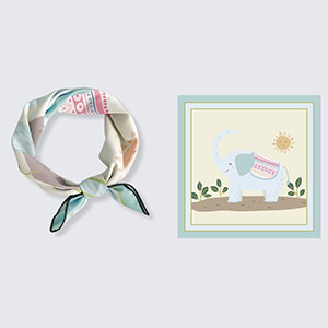Giraffe decoration square scarf