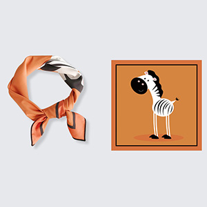 Giraffe decoration square scarf