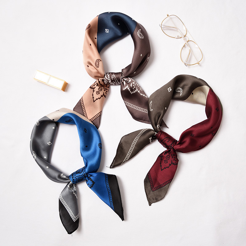 New silk scarf retro square scarf
