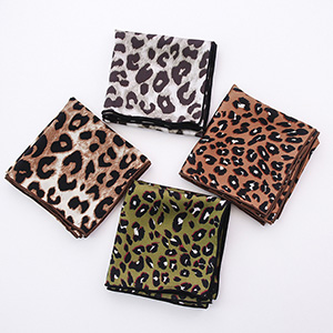 Leopard print retro square scarf wholesale