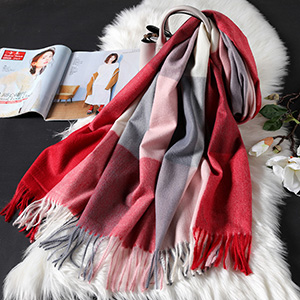 plaid cashmere scarves for women