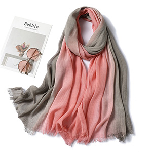 Cotton and linen stitching long scarf