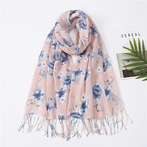 Wholesale floral cotton linen scarf women