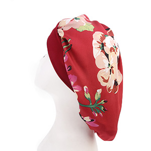 Muslim printed silk head scarf