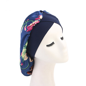 Muslim printed silk head scarf
