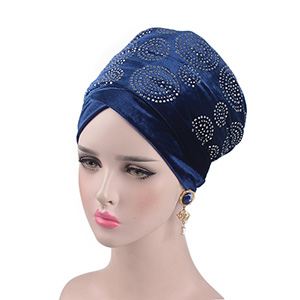 Hot Rhinestone Muslim Scarf Hat
