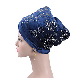 Hot Rhinestone Muslim Scarf Hat
