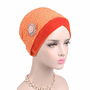 Velvet silk net yarn head scarf
