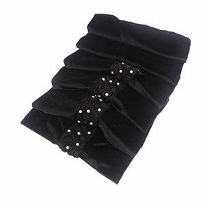 Pearl velvet turban hat wholesale